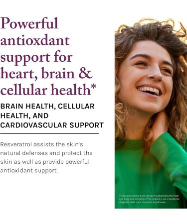 Reserveage Beauty Resveratrol Plus+ 1000 mg - Rapid-Release Resveratrol Capsules with Quercetin for Immune System, Brain Health & Cellular Health - Gluten-Free & Vegan - 30 Veggie Capsules - Buy Online on GoSupps.com