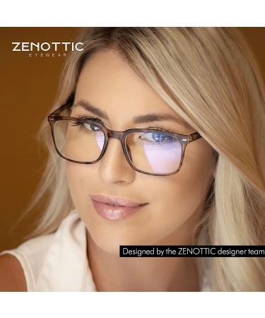 ZENOTTIC Blue Light Blocking Reading Glasses 2.5x - Stylish Anti-Headache Readers for Eye Strain Relief - Magnification 1.0-3.5 - Tortoise/Grey - Buy Online on GoSupps.com