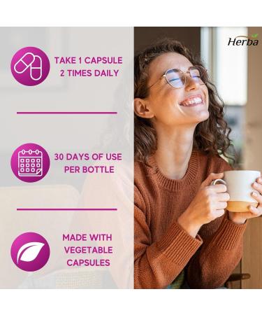 Herba Echinacea Capsules with Goldenseal Root 60 Capsules | 4500mg of Echinacea Per Day | Includes Elderberry Zinc and Vitamin C to Help Relieve Symptoms of Cold Flu and Sore Throat | Extra Strength | Support Immunity - Buy Online on GoSupps.com
