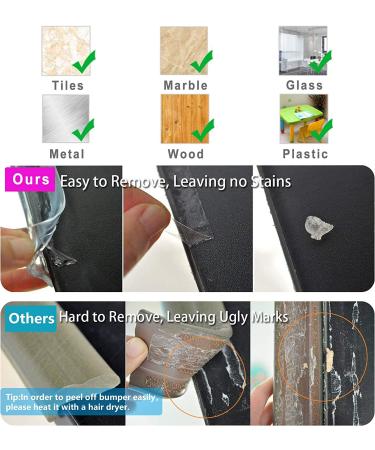 Silicone Edge Protector for Baby Proofing Corners - Clear Guards with Pre-Tape Adhesive - Soft, Safe Bumper for Child Table, Cabinets, Furniture - 3ft (0.4x0.4in) - Buy Online on GoSupps.com