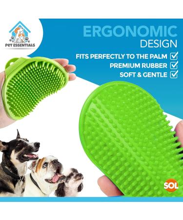 Soft Silicone Pet Grooming Brush | Dog Bath Brush for Grooming | Dog Shampoo Brush - Buy Online on GoSupps.com
