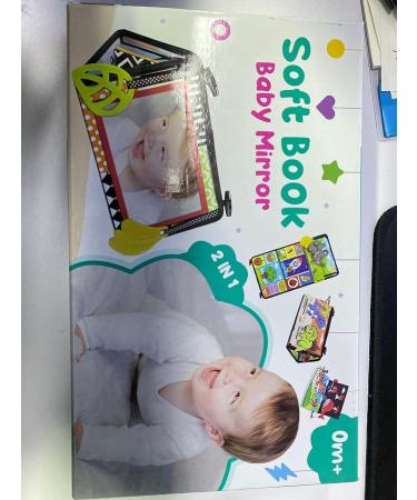Joyplus Foldable Baby Mirror Toy - Crackling Book & Prone Base - Black & White Contrast for 0+ Months Newborns - Buy Online on GoSupps.com