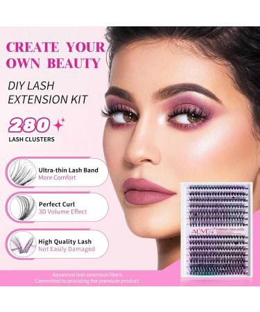 DIY Lash Extension Kit - 280pcs Individual Volume Lashes (9-16mm) with Bond Seal & Applicator Tool - Perfect for Home Eyelash Extensions - Buy Online on GoSupps.com