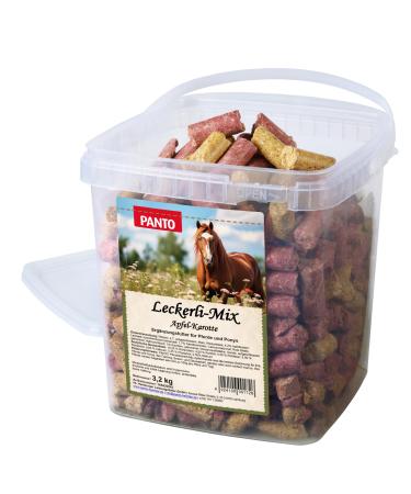 PANTO Horse Feed Treats Apple & Carrot Mix in Bucket 3.2 kg 3.2 kg (1 Pack) - Buy Online on GoSupps.com