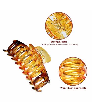 2023 New Amber Acrylic Jelly Hair Claw Clips for Women - Strong Hold, Excellent Quality - Perfect Gift for Thick & Thin Hair - Buy Online on GoSupps.com