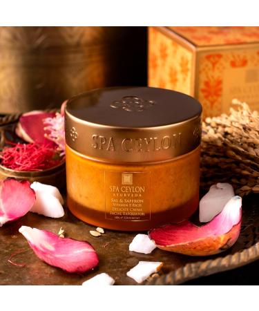 SPA CEYLON Sal and Saffron Vitamin E Cream Exfoliator - Gentle Facial Scrub for Hydration & Natural Glow | Clears Clogged Pores | International Shipping Available - Buy Online on GoSupps.com