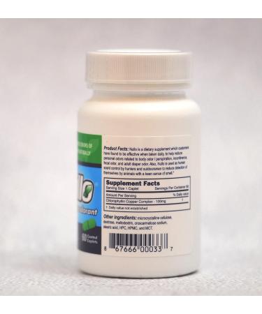 Nullo Internal Deodorant 135 Caplets - Pack of 1 (135 Count) | Eliminate Body Odor Naturally - Buy Online on GoSupps.com