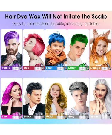 White Temporary Hair Color Wax - Washable Styling Clay for Kids Men & Women | Perfect for Cosplay Parties & Gifts (4.23 oz - Buy Online on GoSupps.com