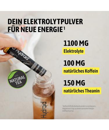 Hydraid Hydration Helper Plus Energy | Electrolyte Powder with Caffeine | 20 Portions | Lemon Iced Tea | Green Tea Extract & Theanine for Focus & Recovery - Buy Online on GoSupps.com