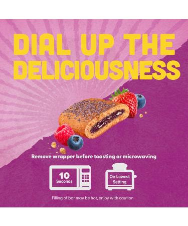 Pure Protein Wildberry Soft Baked Protein Bars 12g Protein 8g Fiber Whole Grain Breakfast Bars High Fiber Individually Wrapped Protein Snacks for On-the-Go 10 Count - Buy Online on GoSupps.com