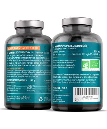 Spirulina/Spirulina Bio 500mg - 500 Tablets - Energy Metabolism - Immune System - Buy Online on GoSupps.com