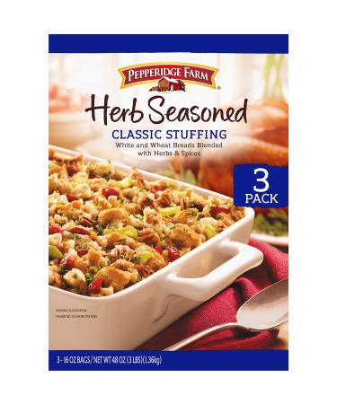 Pepperidge Farm Herb Seasoned Classic Stuffing, 16 oz. Bags, 3-Pack Box