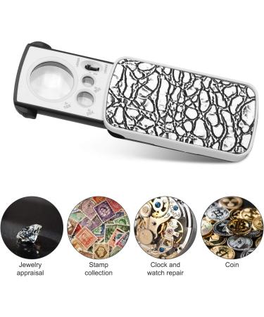 JARLINK LED Slide-Out Jewelers Loupe  10X 20X 30X Illuminated Multi-Power Jewelers Eye Loop Magnifier with UV Black Light for Gems  Jewelry  Coins  Stamps  etc Silver - Buy Online on GoSupps.com