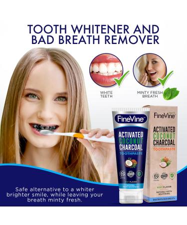 Organic Vegan Coconut Charcoal Toothpaste for Healthy Gums & Pearly Whites - Made in USA - Buy Online on GoSupps.com