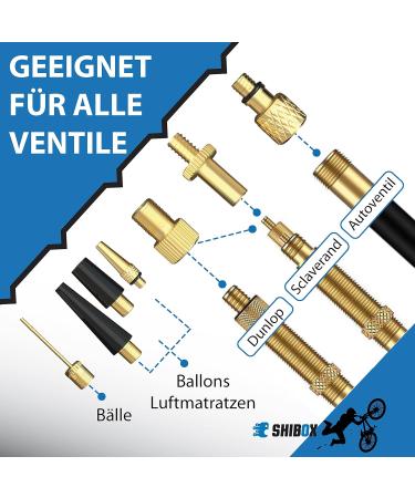Shibox Bicycle Valve Adapter Set | All Valve Types | Auto & French Valve Adapters in Organizer Box | Air Pump Compatible - Buy Online on GoSupps.com
