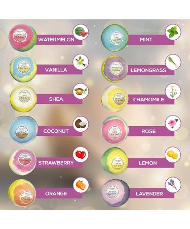 Beautyfrizz Luxury Bath Bombs Gift Set - Lavender and Rose Bubble Spa Bombs for Relaxation - Buy Online on GoSupps.com
