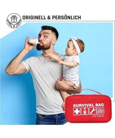 Happy Dikdik Survival Bag for Papas - Unique Gifts for Expectant Fathers & Birthdays - Funny Father's Day Gift - Perfect for New Dads - Buy Online on GoSupps.com