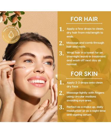 MOROCCAN ARGAN OIL 100% Pure 100ml - Buy Online on GoSupps.com