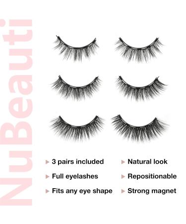 Magnetic Eyeliner & Eyelashes Kit - Reusable Lashes Set (3 Pairs) | Shop Internationally - Buy Online on GoSupps.com