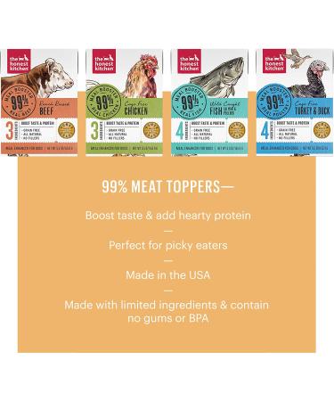 The Honest Kitchen Salmon & Pollock Meal Booster 5.5oz (Pack of 12) | 99% Meat High Protein Dog Food Topper - Buy Online on GoSupps.com