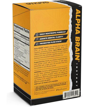 ONNIT Alpha Brain Instant Cognitive Support Drink Mix, BlackBerry Lemonade Flavor, Nootropic Supplement for Focus, Memory, and Clarity, 0.13 oz Packets, 30 Count - Buy Online on GoSupps.com