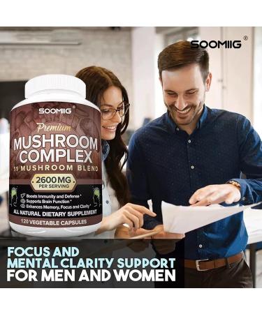 NEWCHEERS Soomiig Advanced Mushroom Complex | A Superb Blend of Mushrooms 120 Vegan Capsules - Buy Online on GoSupps.com