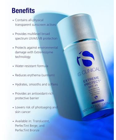 iS CLINICAL Extreme Protect SPF 40 | Tinted Sunscreen & Daily Moisturizer | Hydrating Face Sunscreen for Optimal Protection - Buy Online on GoSupps.com