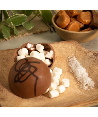 GNAW Marvellours Mixed Luxury Hot Chocolate Bomb Gift Set - 3 Delicious Flavours: Salted Caramel Milk Chocolate and Orange - Chocolate Bombs Filled With Mini Marshmallows - Buy Online on GoSupps.com