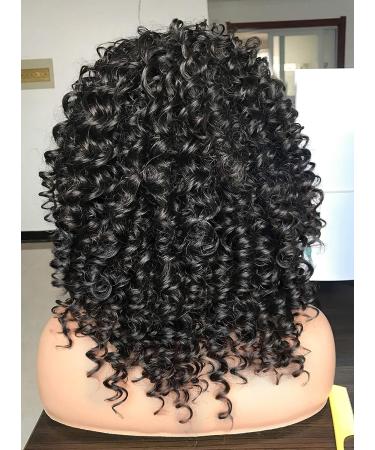 CiCi Short Curly Wig for Black Women - Afro Kinky Curly with Bangs, 12inch Front 14inch Back - Buy Online on GoSupps.com