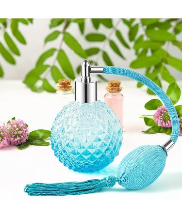 Lamoutor Vintage Perfume Spray Bottle 100ml | Refillable Vintage Perfume Bottle with Long Tassel in Blue | Luxury Fragrance Accessory for Global Shipping - Buy Online on GoSupps.com