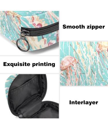 Women s Travel Storage Bag for Menstrual Cups & Makeup - Big Capacity Organizer with Watercolor Jellyfish Design - Buy Online on GoSupps.com