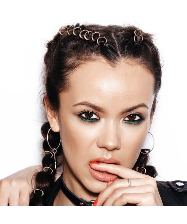 Braid Rings Hair Hoops Clips - 90 Pieces, 3 Colors, 2 Sizes | Hair Accessories - Buy Online on GoSupps.com