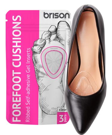 Metatarsal Pads Ball of Foot Cushion 3 Pairs - Metatarsal Pads for Women Men High Heels Inserts - Soft Gel Forefoot Callus Metatarsalgia Pain Prevention Shoe Insoles no Slip Cushioning