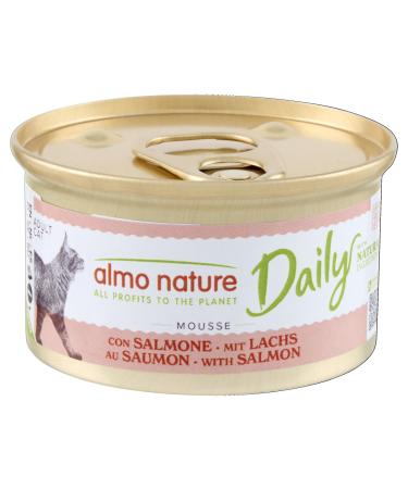 Almo Nature Daily Mousse with Salmon. Wet Adult Cat Food - 24 x 85 g Boxes