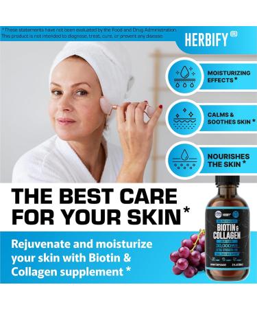 HERBIFY Bundle - K2 and D3 Drops & Biotin and Collagen Drops - Bone Strength & Hair Skin Nails Support - Buy Online on GoSupps.com