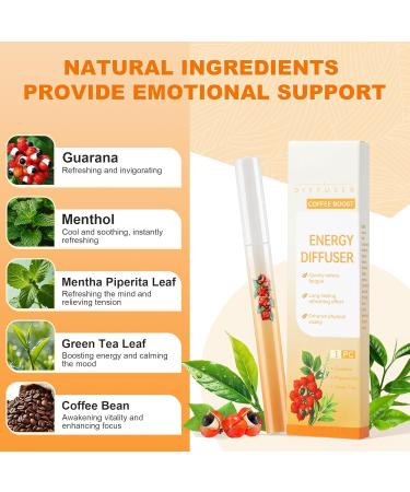 Herbal Diffuser Pen 2 Pack Mullein & Guarana Diffuser Pen Day Energy Duo Set for Fresh Breath & Energy Boost Support Total 1200 Uses Orange+green - Buy Online on GoSupps.com