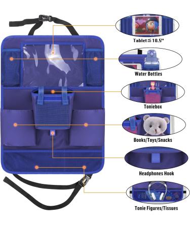 Toniebox Car Organiser with Tablet Holder - Seat Back Cover for Kids' Car Accessories - Blue, 1 Piece - Buy Online on GoSupps.com
