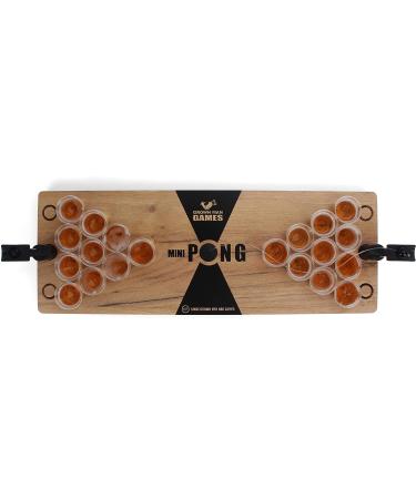 Grown Man Games Mini Beer Pong Set - Fun Tabletop Drinking Party Game - Buy Online on GoSupps.com