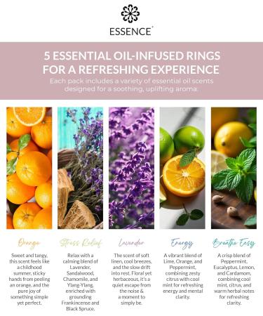 Essence Nasal Diffuser Self Care Bundle Essential Oil Silicone Nose Rings for Stress Energy & Mental Clarity Wearable Aromatherapy Pack for Wellness & Mood Balance - Buy Online on GoSupps.com