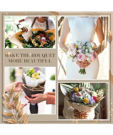 Nezyo 300 Sheets Gold Edge Flower Wrapping Paper Bulk - Waterproof Colorful Florist Gift Wrap Paper - 23x23 Inch - Xmas DIY Crafts - 20 Colors - Buy Online on GoSupps.com