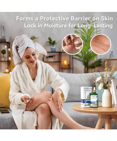 HIQILI Castor Oil Organic Cold Pressed Unrefined Glass Bottle, USDA Certified Organic, Hexane Free - Premium Grade Oil for Face, Hair Growth, Eyelash -3.38 Fl Oz - Buy Online on GoSupps.com