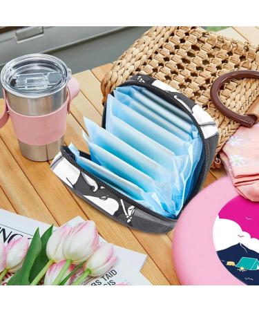 Buy Cute Space Motorcycle Menstruation Pad Bag with Zipper - Stylish Tampon Collection Bags for Women & Girls - Buy Online on GoSupps.com