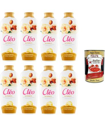 Italian Gourmet E.R. Cleo Bagnodoccia Golden Camellia and Argan Oil Shower Gel with Golden Camellia and Argan Oil - 8 x 750 ml + Italian Gourmet Pulp 400 g