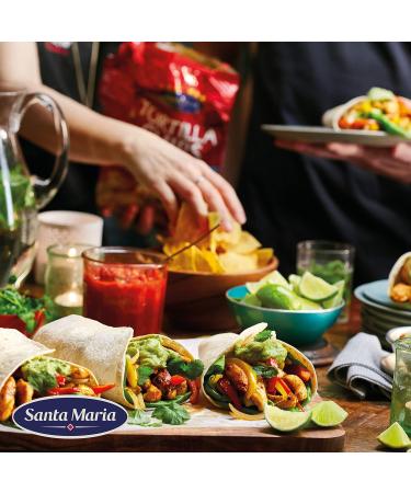  Santa Maria Santa Maria Salted Tortilla Chips 475g | Lightly Salted Corn Chips | Ideal for Serving with Mexican Fajita Burrito Quesadilla and Enchilada Red - Buy Online on GoSupps.com