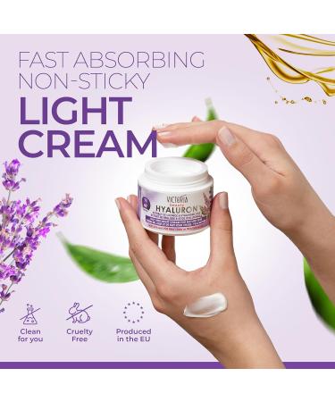  Victoria Beauty Victoria Beauty Anti-Aging Hyaluronic Acid Cream for Wrinkles and Dark Circles Face Cream with Hyaluronic Acid and Licorice Extract for Men and Women - 2 x 50 ml - Buy Online on GoSupps.com
