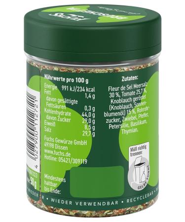 Fuchs Gourmet Bruschetta Spice Mix 50g - Vegan Herb Blend for Delicious Bruschetta & Dressings - Refillable Mediterranean Flavor - Buy Online on GoSupps.com