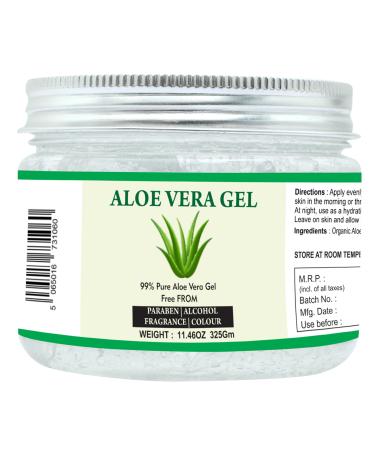 Raslok Aloe Vera Gel 100% Pure Natural Aloe Gel For Face Skin & Hair Care (11.46 oz - 325gm) 325 g (Pack of 1)
