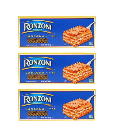 Ronzoni Lasagna Enriched Macaroni 16 Oz. Pack Of 3.