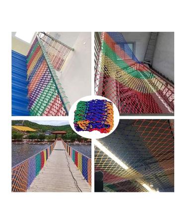 Color Cargo Decoration Net Birds Net Playground Railing Garden Fence Rope Net Security Net for Stair Kids Climbing Protective Net (1x2m(3x6ft)) ()