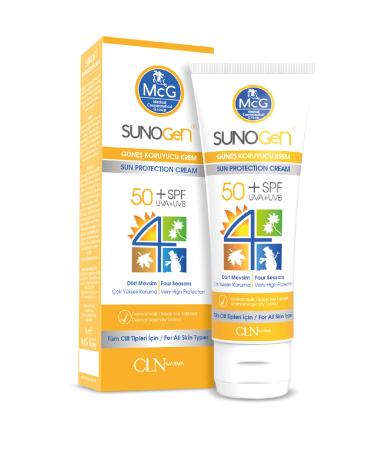 McG Sunogen SPF 50 Sunscreen Cream - Sun Protection with Shea Butter Oil Vitamin - Sun Cream for Face Women UVA&UVB Anti-Aging Ultra Protection Hydrating for All Skin Types